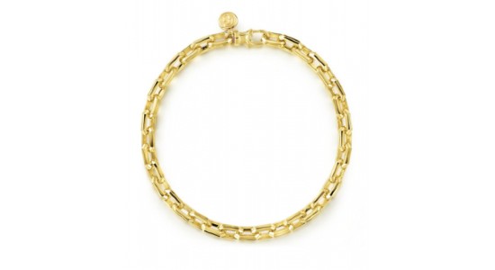 a men’s yellow gold chain bracelet by Gabriel & Co.