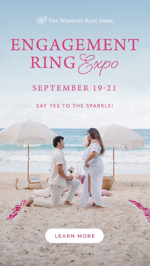 Engagement Ring Expo Engagement Ring Expo September 19-21 banner features a man proposing to his significant other