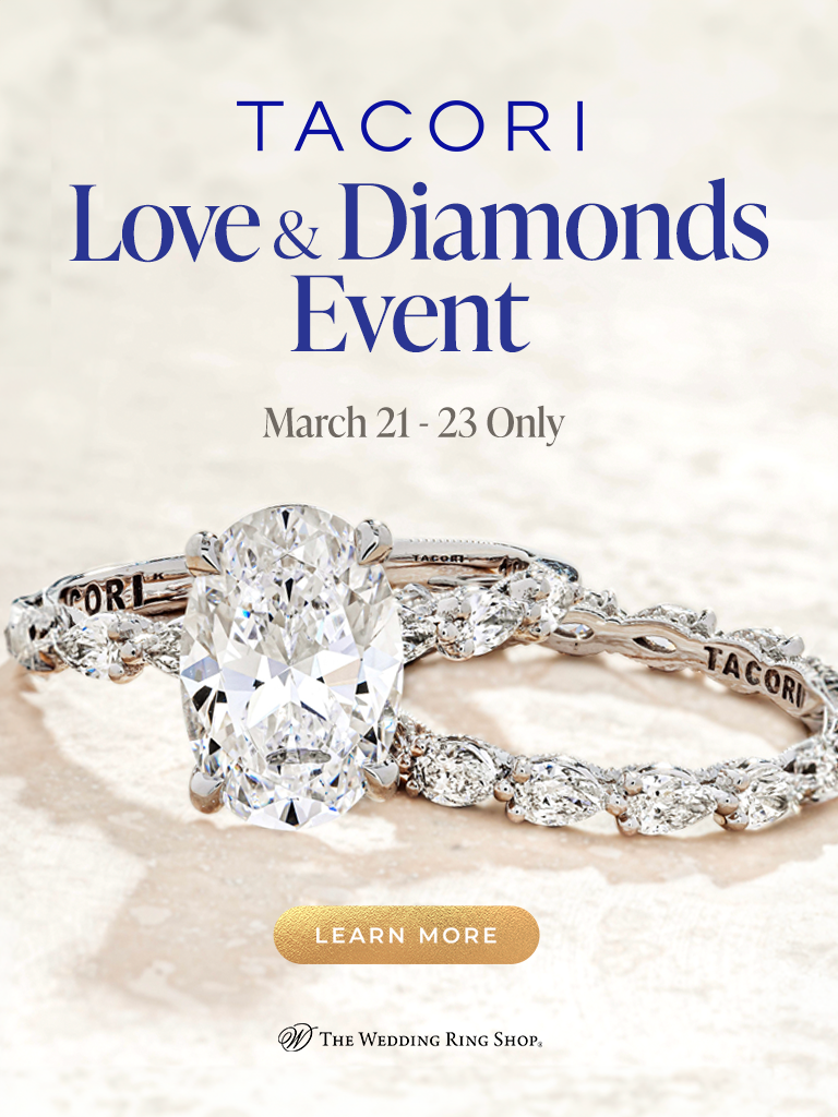 Tacori Love & Diamonds Event banner featuring an engagement ring