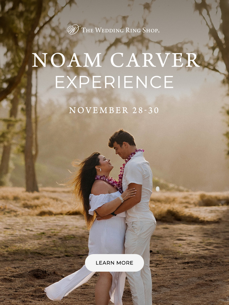 Noam Carver Experience Noam Carver Experience banner featuring a romantic couple in the woods; event runs November 28-30