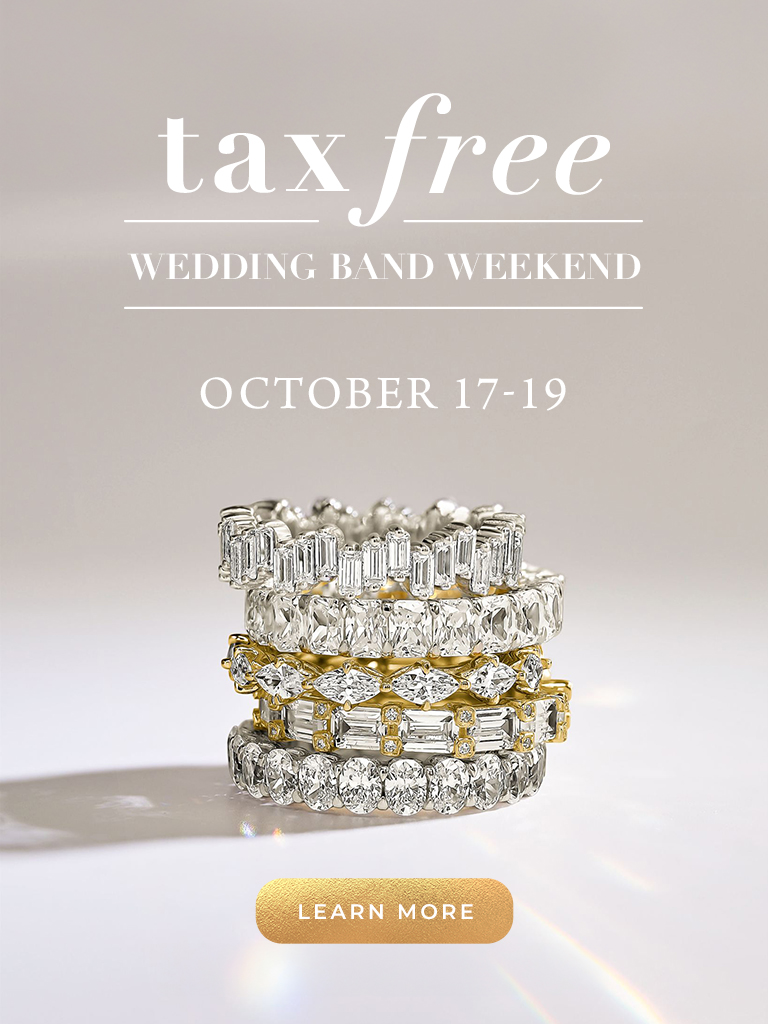 Tax Free Wedding Band Weekend Tax Free Wedding Band Weekend banner featuring wedding bands
